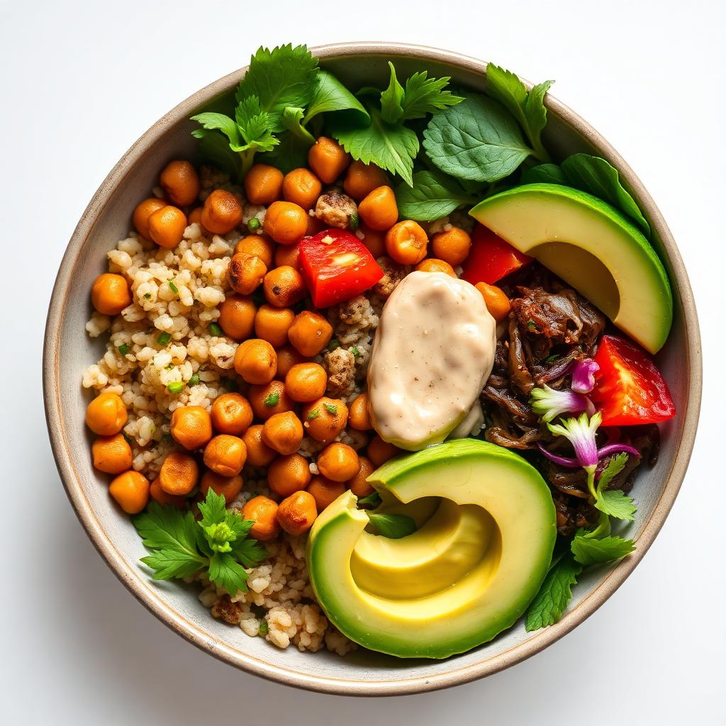 Rainbow Buddha Bowl with Tahini Dressing