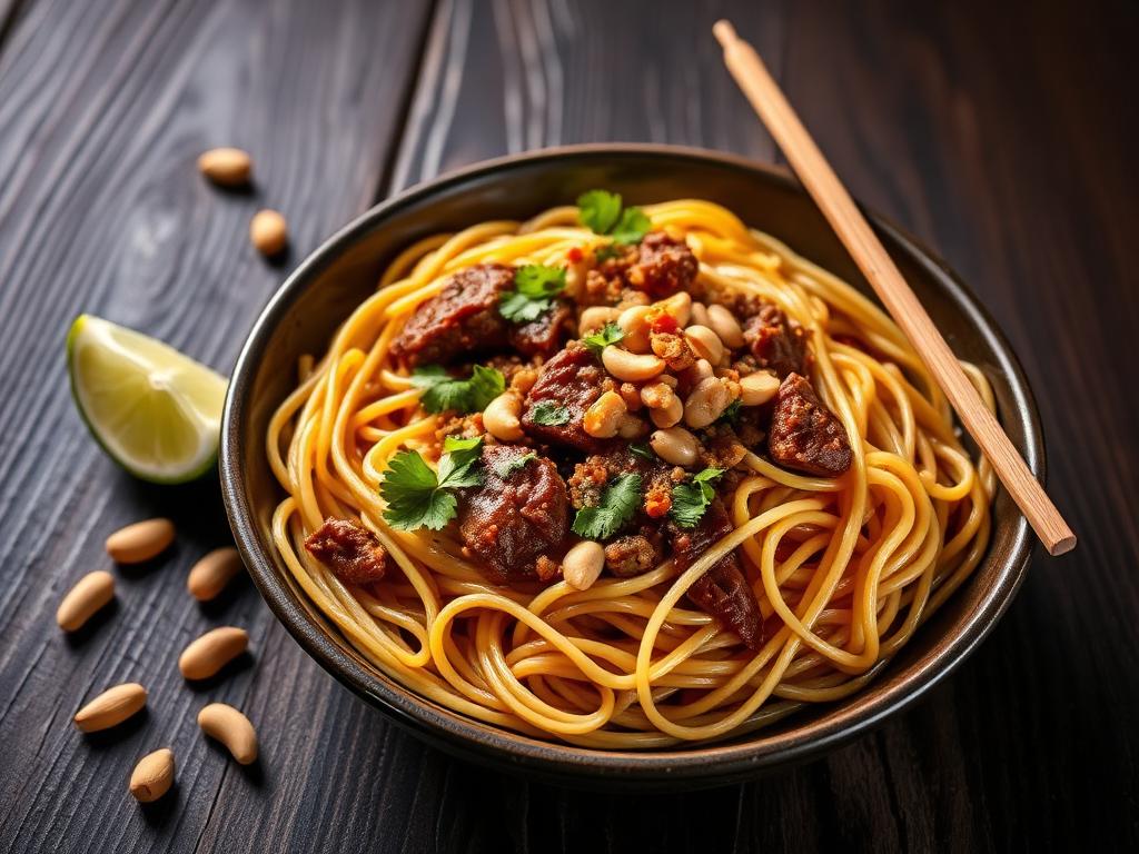 Authentic Pad Thai with Shrimp