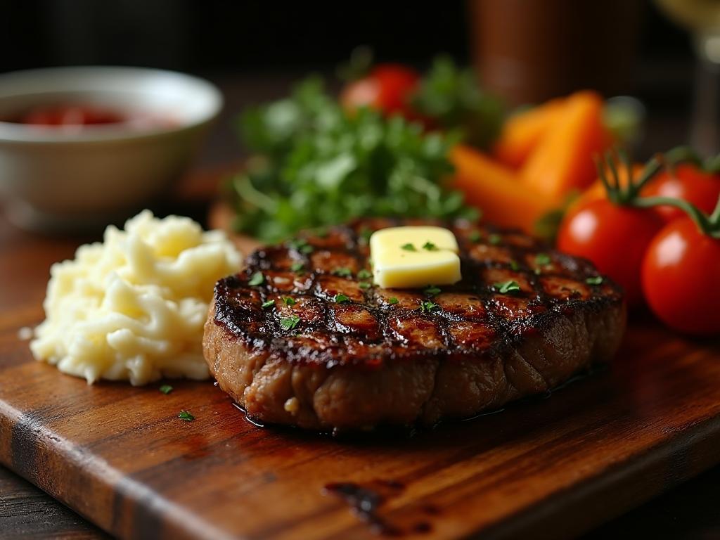 Perfect Grilled Ribeye with Herb Butter